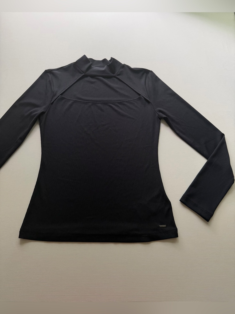 Guess Black Long Sleeve Mock Neck Women's Top